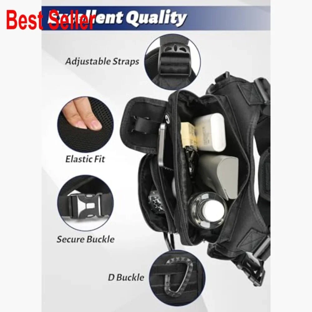 Lightweight Nylon Running Chest Pack with Phone Holder for Sports